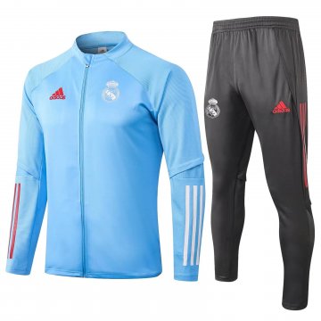 Real Madrid Jacket + Pants Training Suit Blue 2020/21