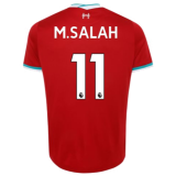 M.SALAH #11 Liverpool Home Soccer Jerseys 2020/21(League Font)