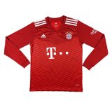 2021-2022 Bayern Munich Home Long Sleeve Soccer Jersey
