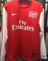 Arsenal Retro Home Long Sleeve Soccer Jerseys Mens 2011/12
