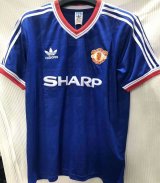 Manchester United Retro Away Blue Soccer Jerseys Mens 1986-1988