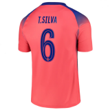 T.SILVA #6 Chelsea Third Soccer Jersey 2020/21 (UCL Font)
