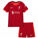 Kids 2021-2022 Liverpool Home Soccer Kit