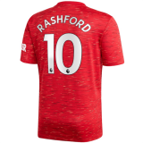 RASHFORD #10 Manchester United Home Football Shirt 2020/21 (League Font)