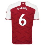 GABRIEL #6 Arsenal Home Soccer Jerseys Mens 2020/21(League Font)