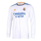 2021-2022 Real Madrid Home Long Sleeve Soccer Jersey