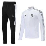 Real Madrid Jacket + Pants Training Suit Webbing White 2020/21