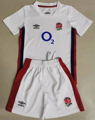 2021/22 England Home White Rugby Kids Jersey (A Set)