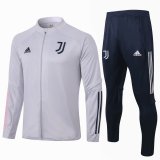 Juventus Jacket + Pants Training Suit Light Grey 2020/21