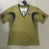 Italy Retro Goalie Yellow Soccer Jerseys Mens 2006