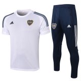 Boca Juniors Short Training Suit White + Long Pants 2020/21