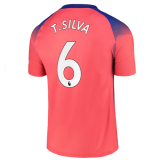 T.SILVA #6 Chelsea Third Soccer Jersey 2020/21 (League Font)