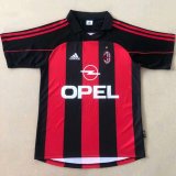AC Milan Retro Home Soccer Jerseys Mens 2000-2002