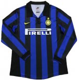 Inter Milan Retro Home Long Sleeve Soccer Jerseys Mens 1998-1999