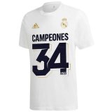 Real Madrid 19-20 CAMPEONS 34 White T-Shirt Mens