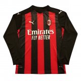 AC Milan Home Jersey Long Sleeve Mens 2020/21