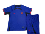 2022 Netherlands Away Kids Soccer Kit