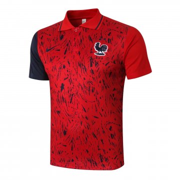 France Polo Shirt Red - Black 2020/21
