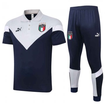 Italy Polo Tracksuit Gray Blue 2020/21