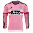 Juventus Retro Away Long Sleeve Pink Soccer Jerseys Mens 2014-2015