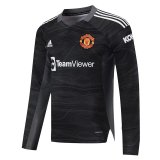 2021-2022 Manchester United GoalKeeper Black Long Sleeve Soccer Jersey