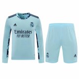 Real Madrid Goalie Light Blue Kit Long Sleeve Mens 2020/21