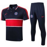 PSG Polo Tracksuit Navy/Red 2020/21