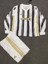 Juventus Home Soccer Jerseys Kit Kids Long Sleeve 2020/21