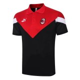 AC Milan Polo Shirt Red - Black 2019/20