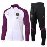 PSG Jacket + Pants Training Suit White Purple 2020/21