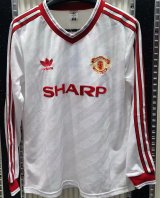 Manchester United Retro Away Long Sleeve Soccer Jerseys Mens 1986-1988
