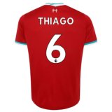 THIAGO #6 Liverpool Home Soccer Jerseys 2020/21(League Font)