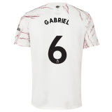 GABRIEL #6 Arsenal Away Soccer Jerseys Mens 2020/21(League Font)