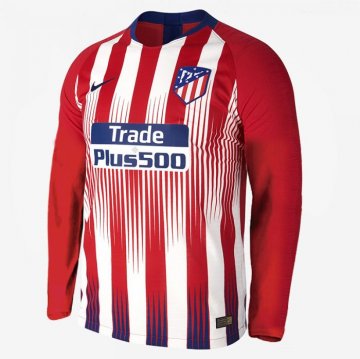 Atletico Madrid Home Jersey Long Sleeve Mens 2018/19