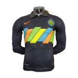 2021-2022 Inter Milan Player Version Third Long Sleeve Soccer Jersey