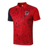 France Polo Shirt Red - Black 2020/21