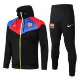 Barcelona Hoodie Jacket + Pants Training Suit Black 2020/21