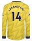 2019-2020 Arsenal Pierre-Emerick Aubameyang #14 Long Sleeve Away Soccer Jersey