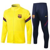 Barcelona Jacket + Pants Training Suit Yellow 2020/21