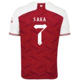 SAKA #7 Arsenal Home Soccer Jerseys Mens 2020/21(UEFA Font)