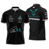 2022 Mercedes AMG Petronas 44# F1 Black Team POLO T-Shirt