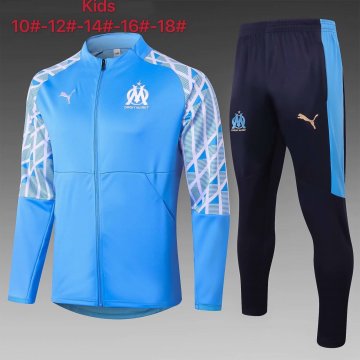 Kids Olympique Marseille Jacket + Pants Training Suit Blue 2020/21