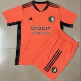 Feyenoord Rotterdam Orange Goalkeeper Soccer Jerseys Kit Kids 2020/21
