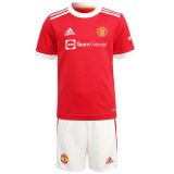 Kids 2021-2022 Manchester United Home Soccer Kit