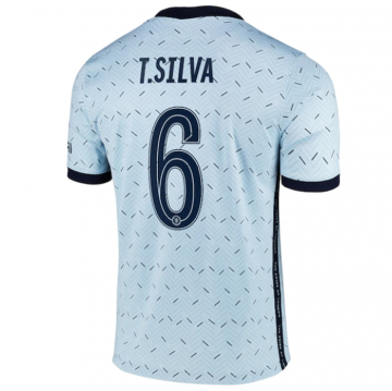 T.SILVA #6 Chelsea Away Soccer Jersey 2020/21 (UCL Font)