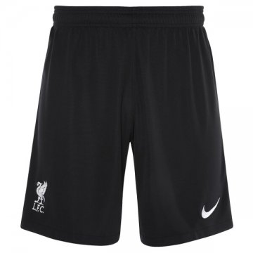 Liverpool Goalkeeper Black Soccer Jerseys Shorts Mens 2020/21