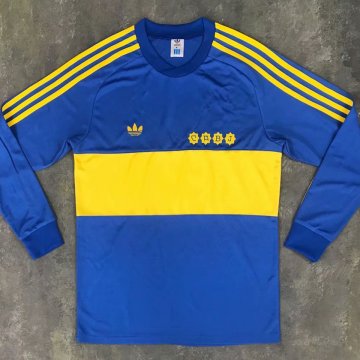 Boca Juniors Retro Home Long Sleeve Soccer Jerseys Mens 1981