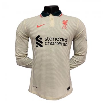 2021-2022 Liverpool Player Version Away Long Sleeve Soccer Jersey