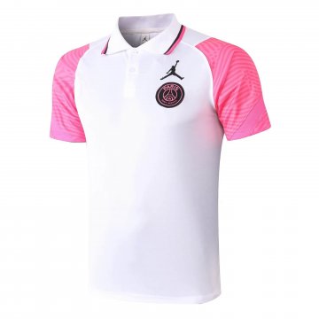 PSG x Jordan Polo Shirt White - Pink 2020/21