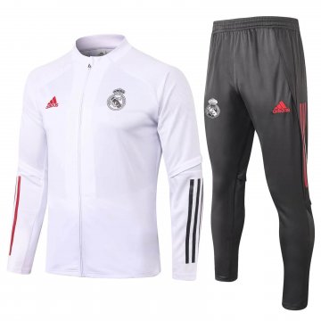Real Madrid Jacket + Pants Training Suit White 2020/21